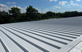 White commercial roof coating