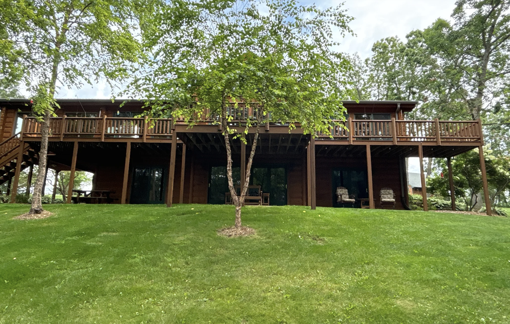 Large deck staining project in Madison WI by Ultra Painting of Madison