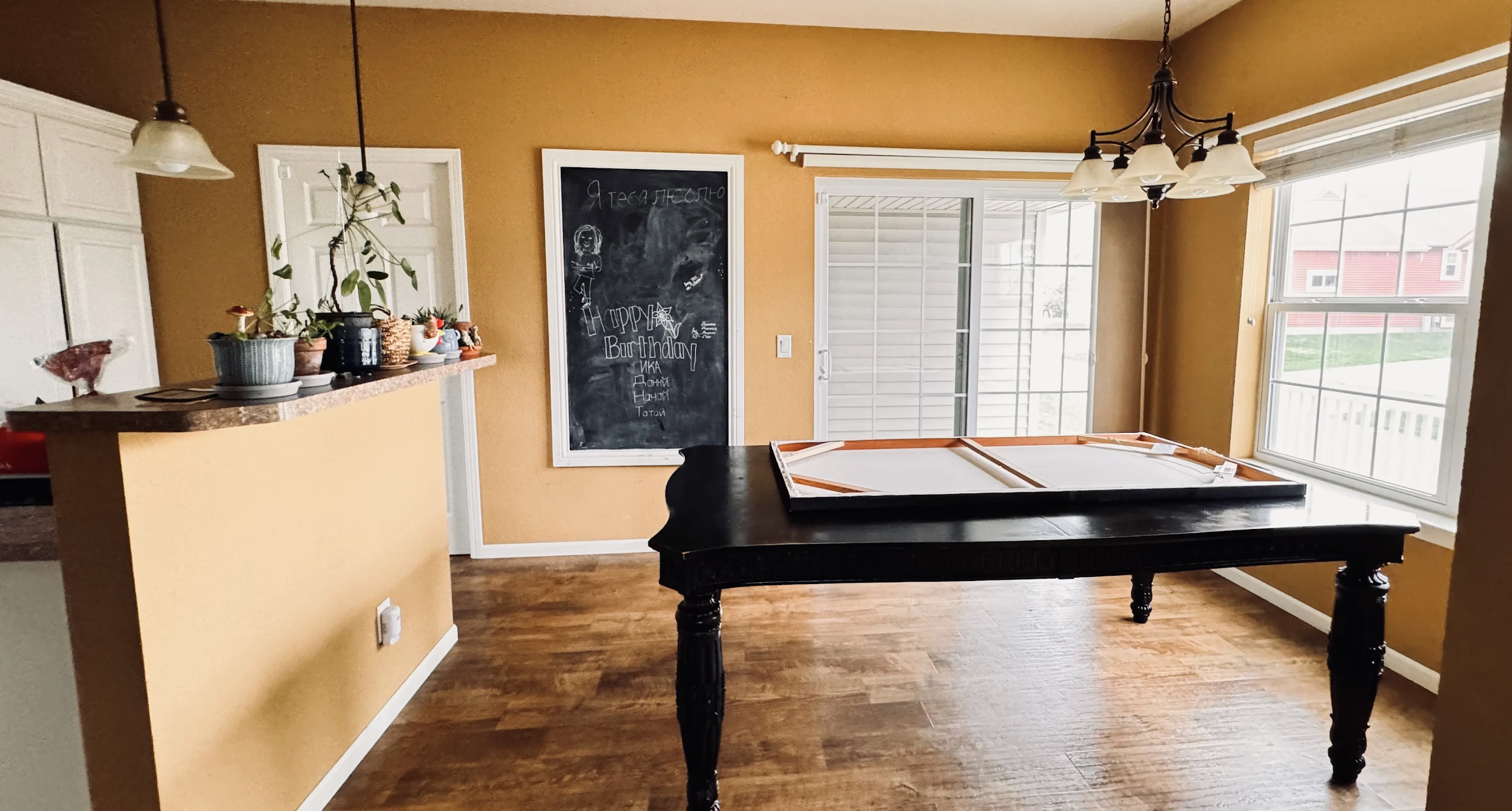 Before interior painting dining room in Madison WI